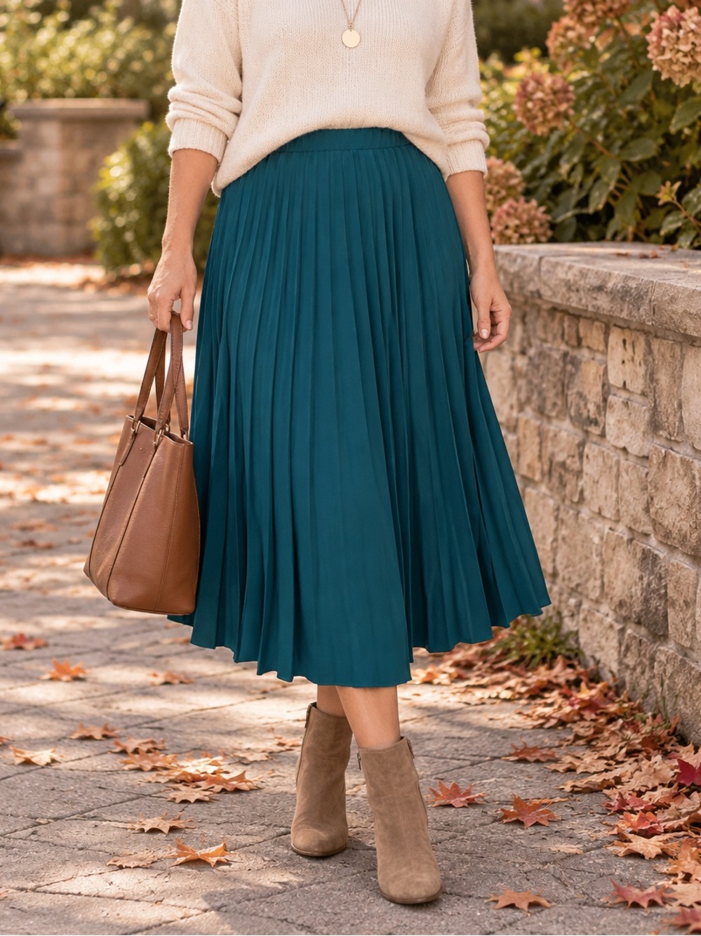 🇨🇦 Vintage D’Allaird’s Teal Accordion Pleated Midi Skirt Size 12 Made in Canada